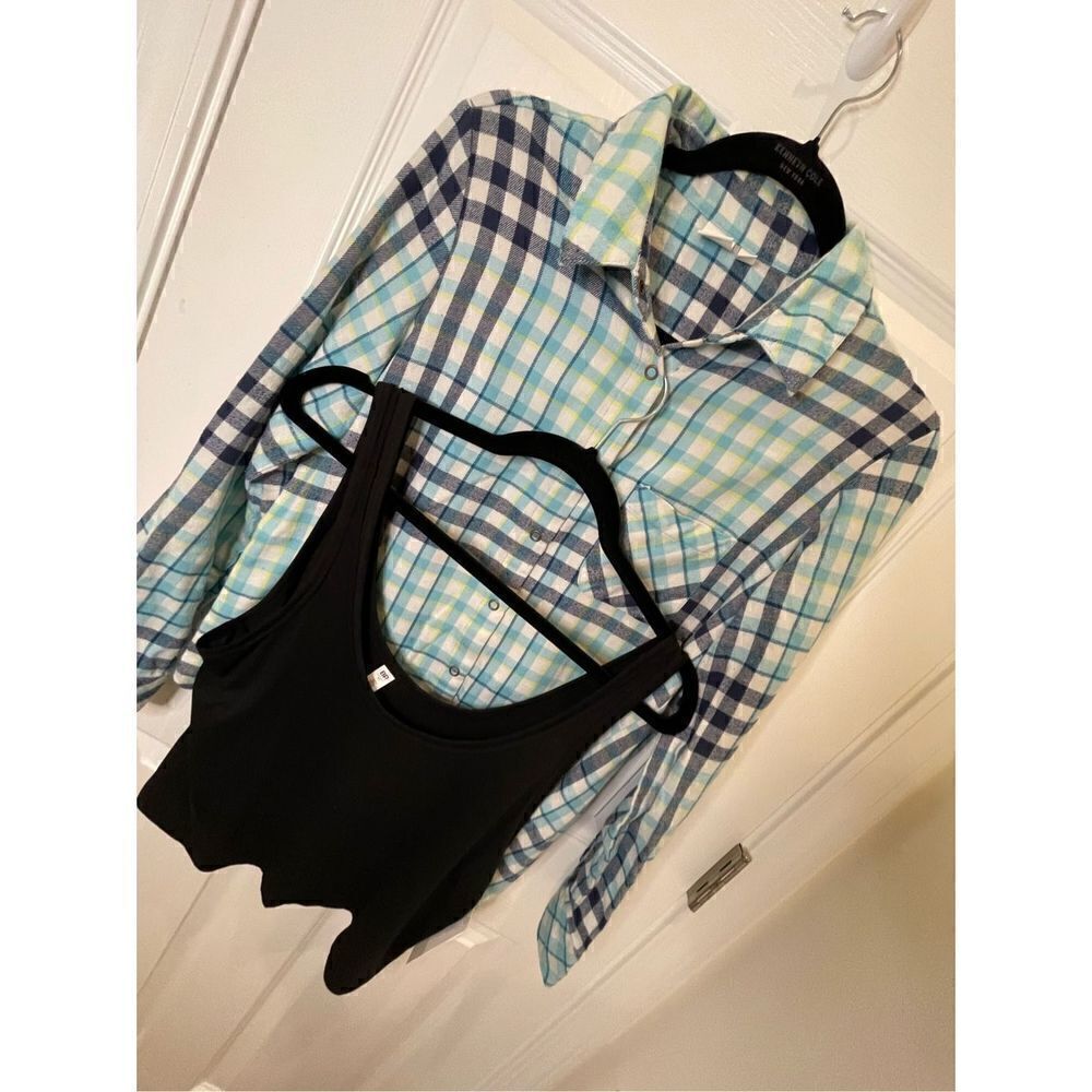 BP women’s bundle lot plaid flannel and NWT tank Medium